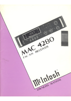 McIntosh MAC-4280 - Owners manual